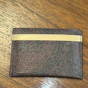 Etro Paisley Print Card Case Wallet